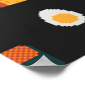 Food seamless pixel art pattern,fabric textures,is ポスター (角)