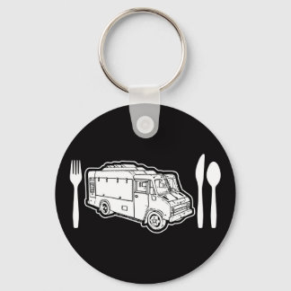 Food Truck Plate & Utensils キーホルダー