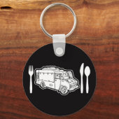 Food Truck Plate & Utensils キーホルダー (正面)