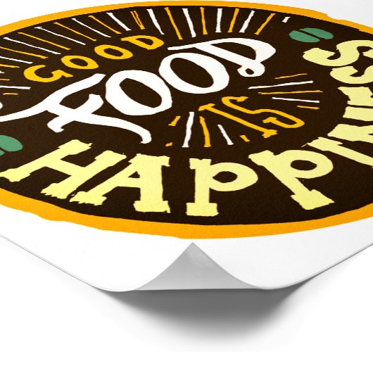 FOOD TYPOGRAPHY POSTER ポスター (角)