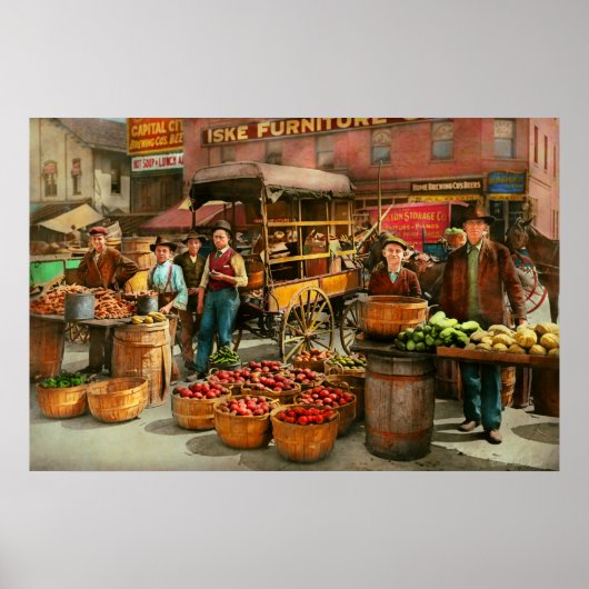 Food - Vegetables - Indianapolis Market 1908 ポスター (正面)