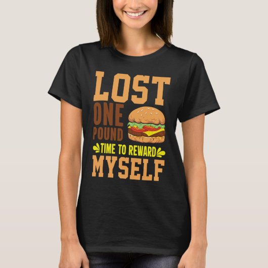 Foodaholic Lifestyle Witty Hamburger Fast Food Ou Tシャツ (正面)