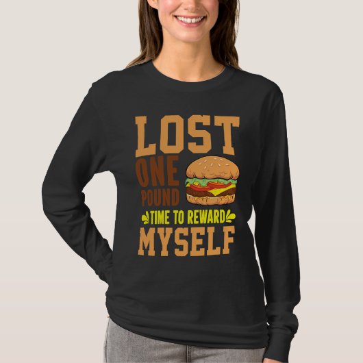 Foodaholic Lifestyle Witty Hamburger Fast Food  Ou Tシャツ (正面)