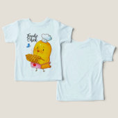Foodie Chick Kids’ T‑Shirt (Age 3) (デザイン正面&裏面)