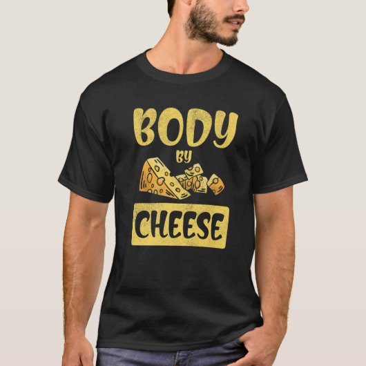 Foodie Snack Cheddar Cheese Body By Cheese Tシャツ (正面)