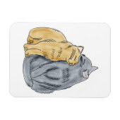 FooFooCat：愛する猫を抱き寄せる マグネット (横)