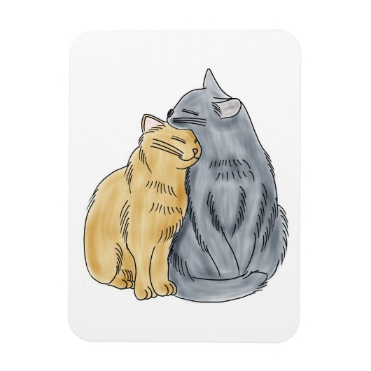FooFooCat：愛する猫を抱き寄せる マグネット (縦)