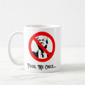 Fool Me Once 反トランプ コーヒーマグカップ (左)