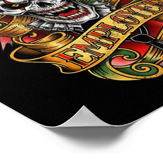 Fool Time Employee Funny Office Humor ポスター (角)