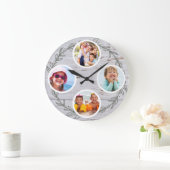 Fooliage Keepsakeファミリ素朴ーの写数々の真 ラージ壁時計 (ホーム)