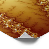 fools金ゴールド- Fractal Art ポスター (角)