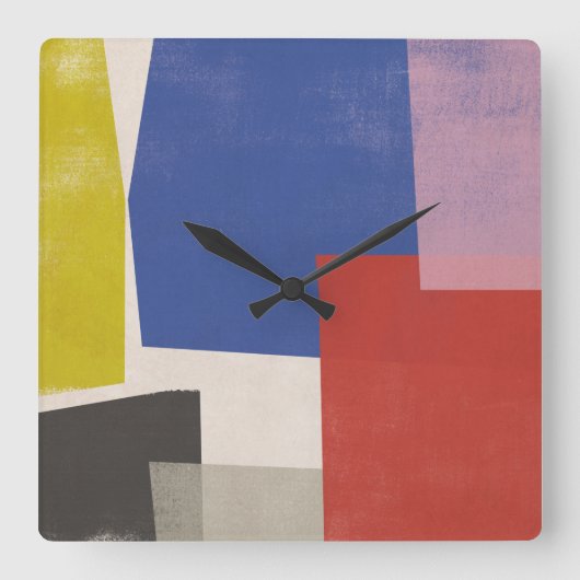 Foolscap -カモダンラーブロック スクエア壁時計 (正面)