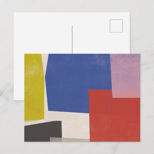 Foolscap - モダン Colorblocks ポストカード (正面/裏面)
