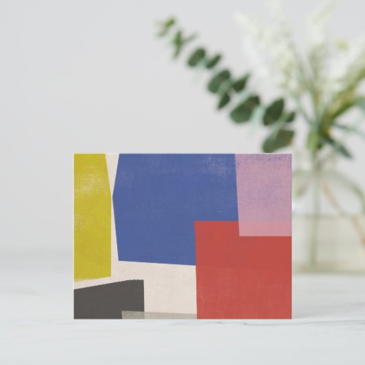 Foolscap - モダン Colorblocks ポストカード (スタンド正面)