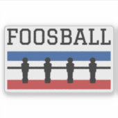 Foosball Black Custom-Cut Vinyl Sticker シール (正面)
