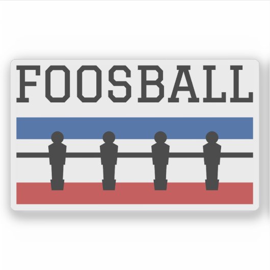 Foosball Black Custom-Cut Vinyl Sticker シール (正面)
