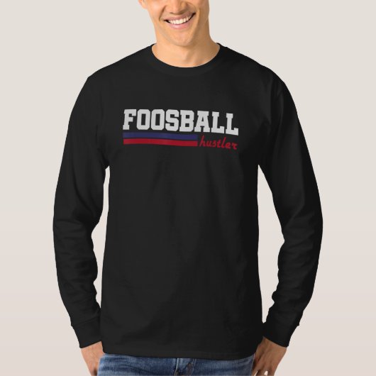 Foosball Hustler – キングとテーブルサッカー用 Tシャツ (正面)