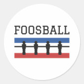 Foosball Retro ラウンドシール (正面)