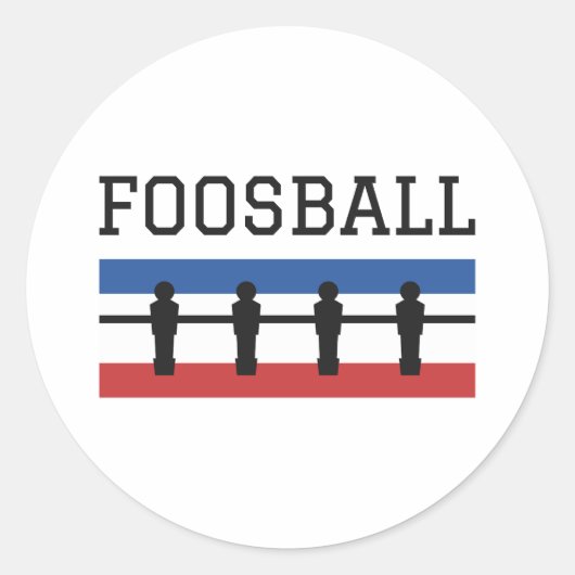Foosball Retro ラウンドシール (正面)