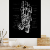 Foot Bones Anatomy Podiatrist Poster ポスター (キッチン)