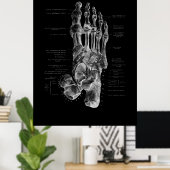 Foot Bones Anatomy Podiatrist Poster ポスター (ホームオフィス)