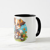 Foot dog too マグカップ (正面右)