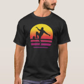 Foot Golf Retro Sunset Tシャツ (正面)