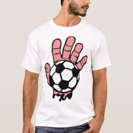 foot main doigt hand football ouverte logo sport tシャツ