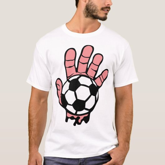 foot main doigt hand football ouverte logo sport tシャツ (正面)