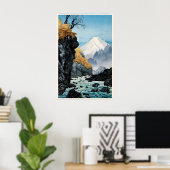 Foot of Mount Ashitaka Japanese Fine Art Print ポスター (ホームオフィス)