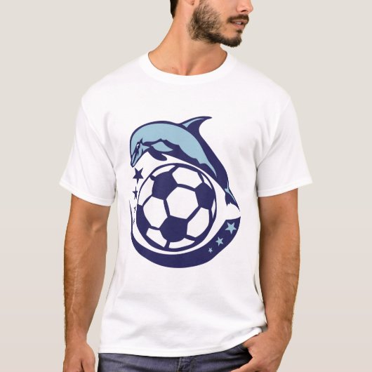 foot soccer dauphin logo 3 etoile dolphin club tシャツ (正面)