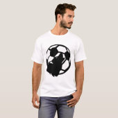 foot soccer loup silhouette logo hurlement tシャツ (正面フル)