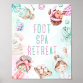 Foot Spa Retreat Spa party kids Birthday ポスター (正面)