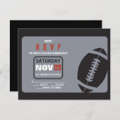 FOOTBALバー（ユダヤ教の）バル・ミツバー招待状応答応答応答カード 招待状 (正面/裏面)