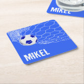 Football スクエアペーパーコースター (アングル)