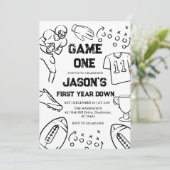 Football 1st Birthday American Sports Game On  招待状 (スタンド正面)