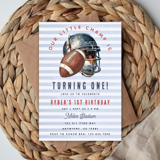 Football 1st Birthday Invitation 招待状