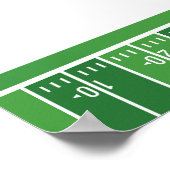 Football 1st Birthday Welcome Sign ポスター (角)