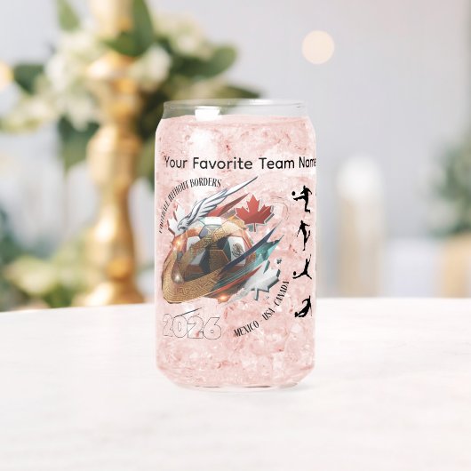 Football 2026 Can Glass – Mexico USA Canada Design ガラス缶 (インサイチュ (ウェディング))
