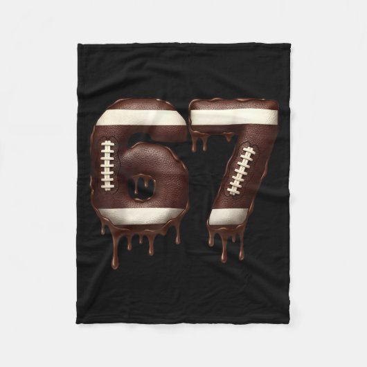 Football 67 Funny Six Seven 6 7 Meme  フリースブランケット (正面)