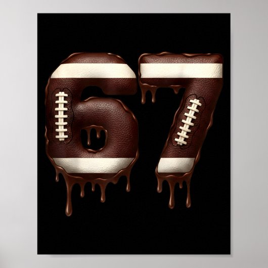 Football 67 Funny Six Seven 6 7 Meme  ポスター (正面)