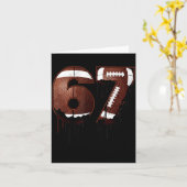 Football 67 Six Seven Funny Gen Alpha Meme Drip  カード (黄色い花)