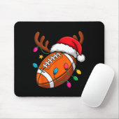 Football American Reindeer Horns Christmas Xmas Ba マウスパッド (マウス)