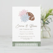 Football and Cheer Siblings Joint Birthday 招待状 (スタンド正面)