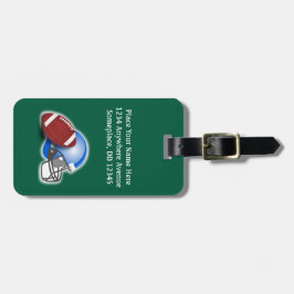Football and Helmet personalized ラゲッジタグ
