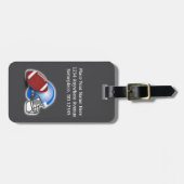 Football and Helmet personalized ラゲッジタグ (正面横)