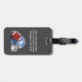 Football and Helmet personalized ラゲッジタグ (裏面横)