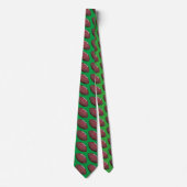 Football Art Pattern Green Tie ネクタイ (正面)