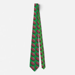 Football Art Pattern Green Tie ネクタイ