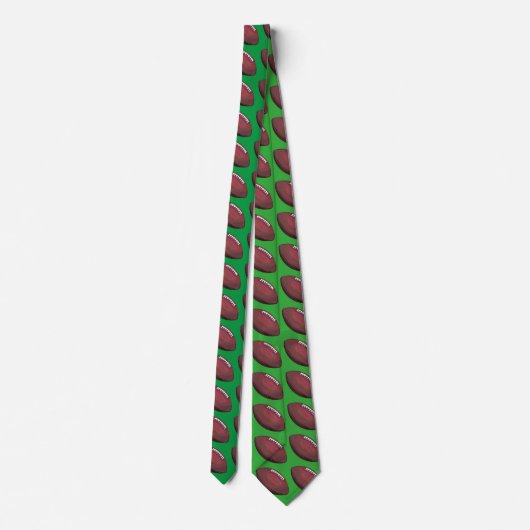 Football Art Pattern Green Tie ネクタイ (裏面)